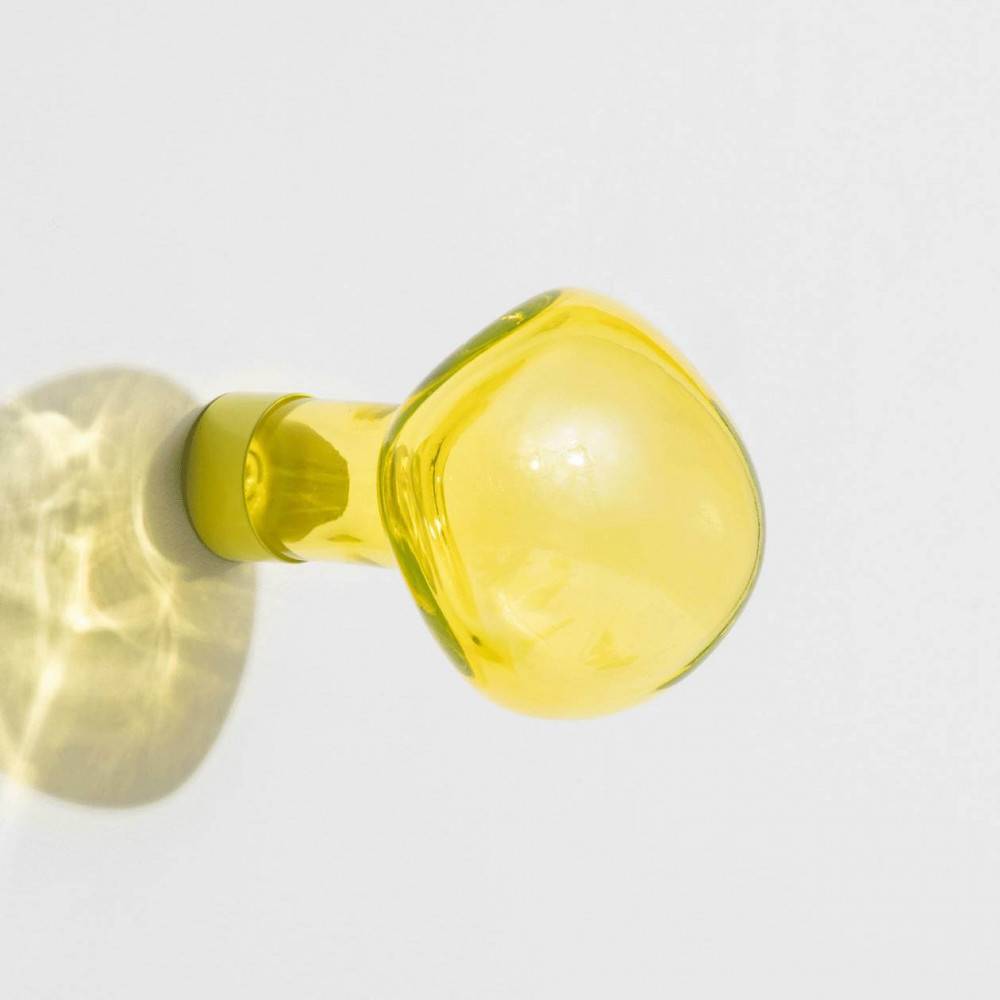 Patère design Bubble - Petit jaune vue de côté - Petite Friture