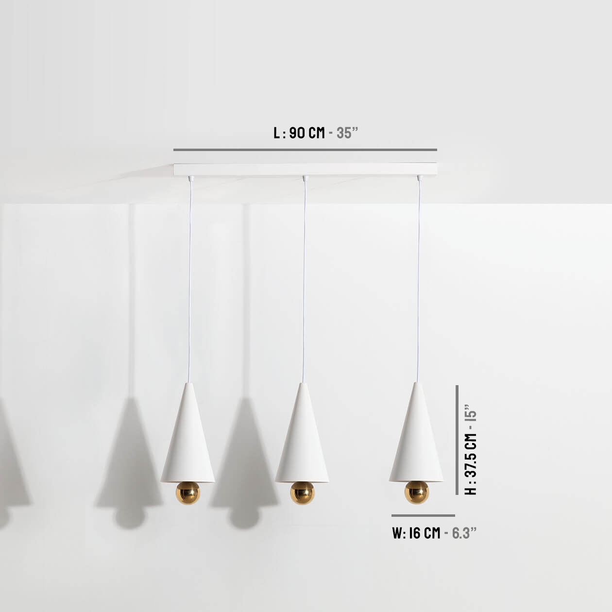 Suspension-moderne-3-pendants-Cherry-LED-blanc-Petite-Friture-dimensions