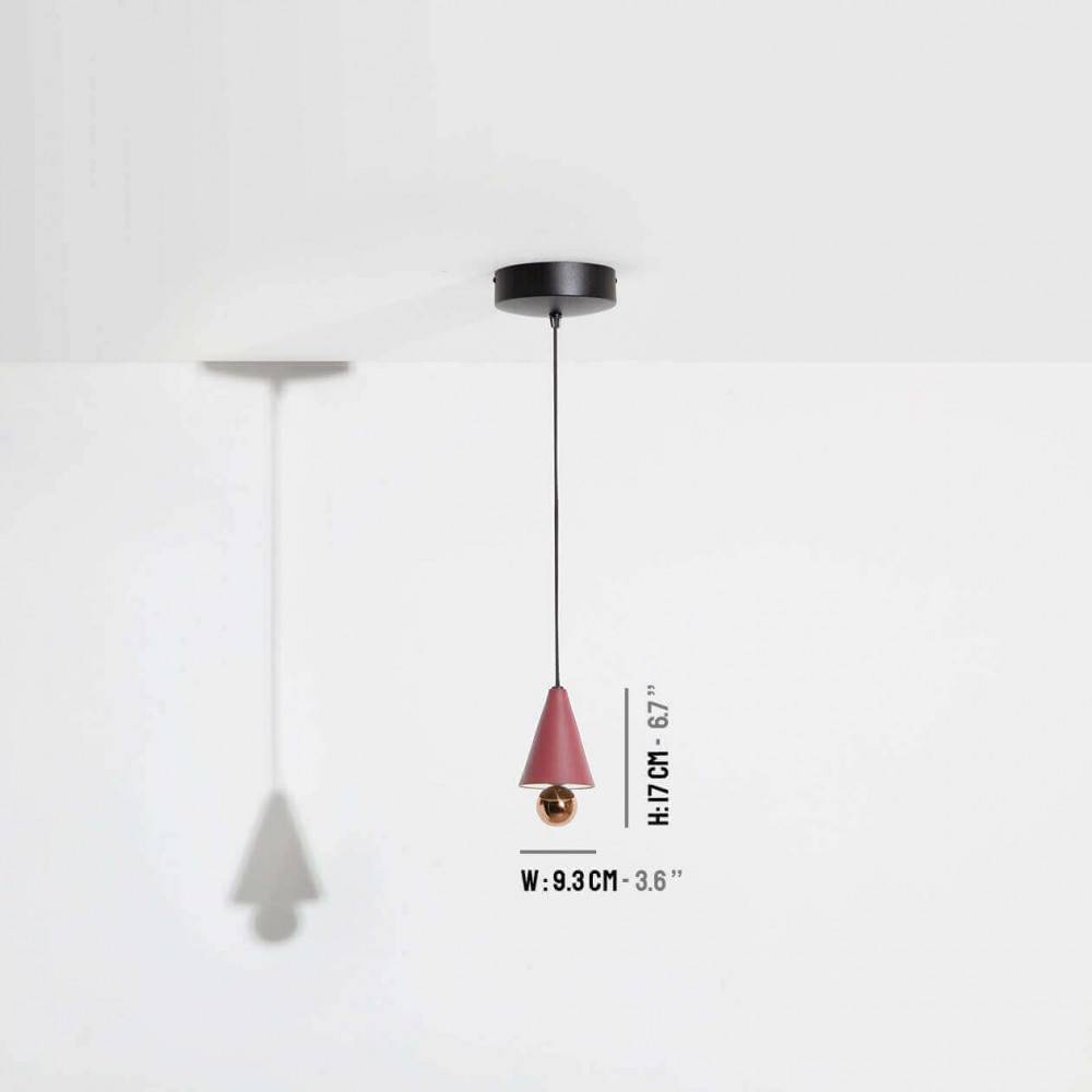 Suspension-mini-Cherry-brun-rouge-LED-Petite-Friture-dimensions