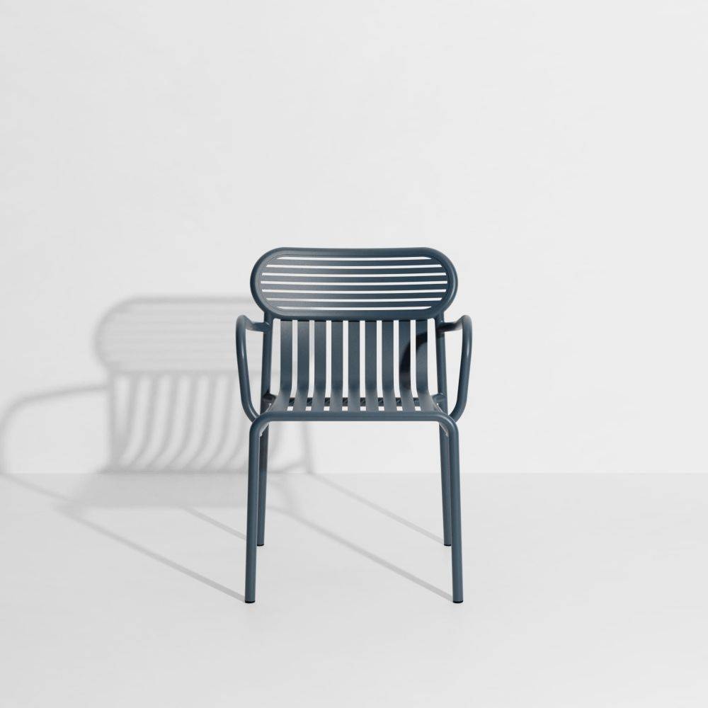 Week-End Garden Chair with armrests - Grey blue