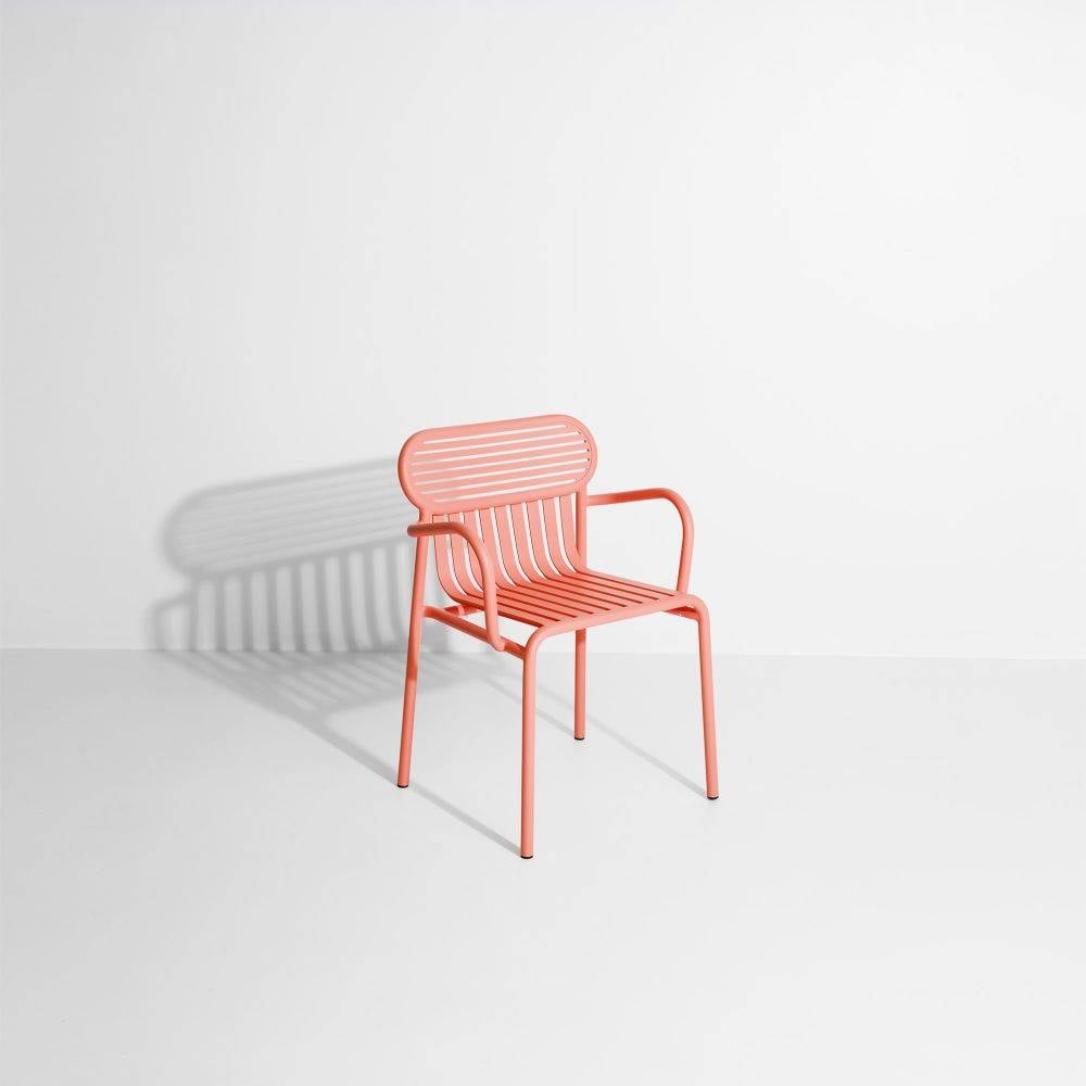 Week-End Garden Chair with armrests - Coral