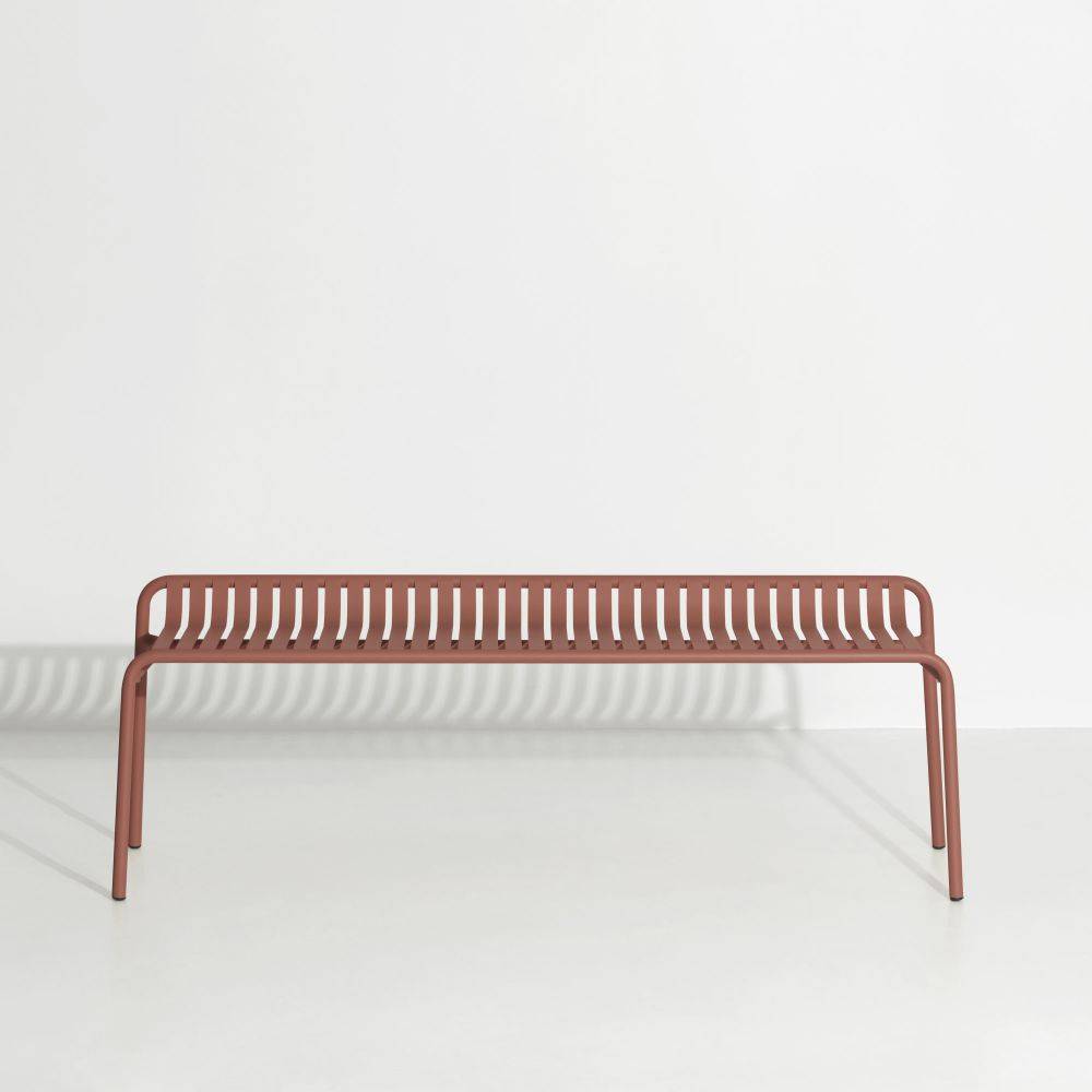 Week-End Backless Bench - Terracotta