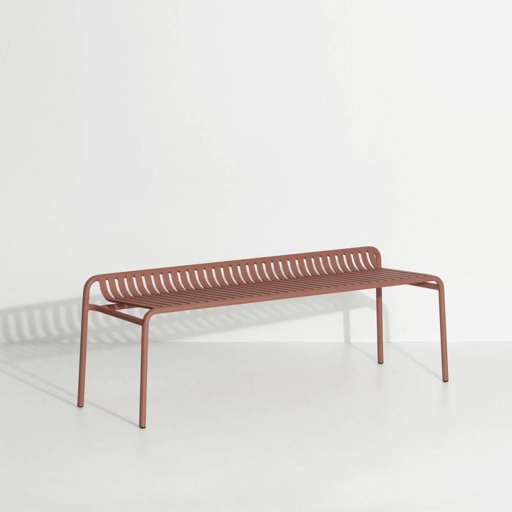 Week-End Backless Bench - Terracotta