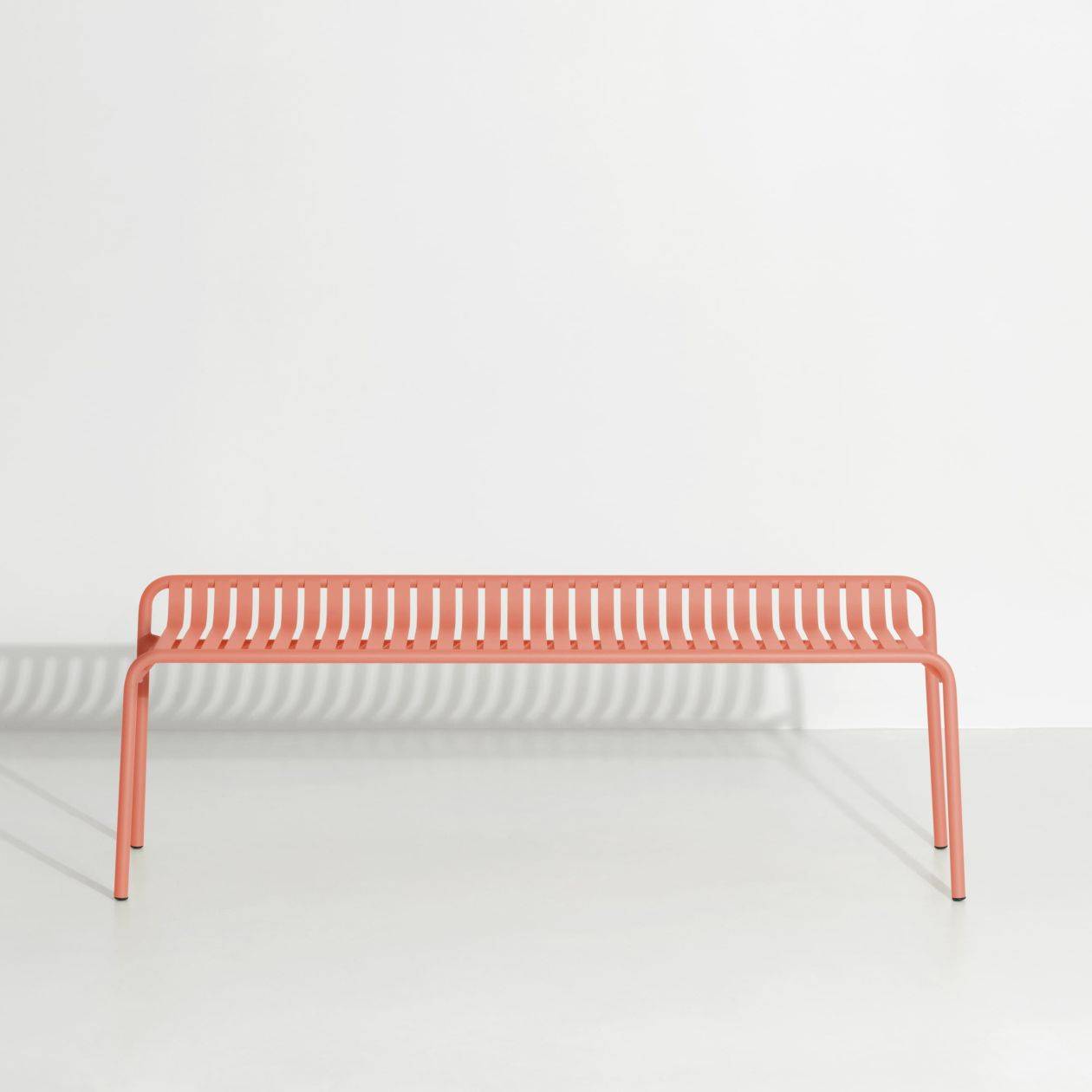 Week-End Backless Bench - Coral