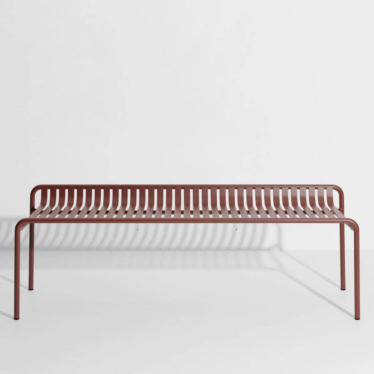 Week-End Backless Bench - Red brown