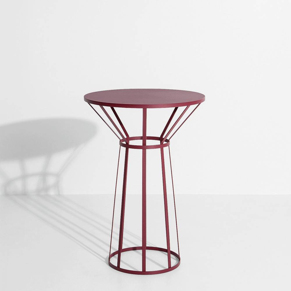 Bistrot or pedestal table burgundy HOLLO - Petite Friture