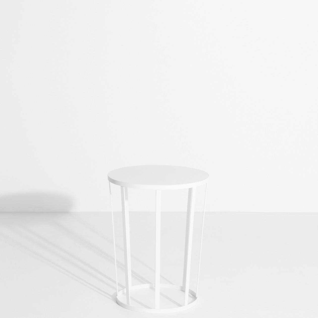 Table d'appoint / tabouret blanc Hollo - Petite Friture