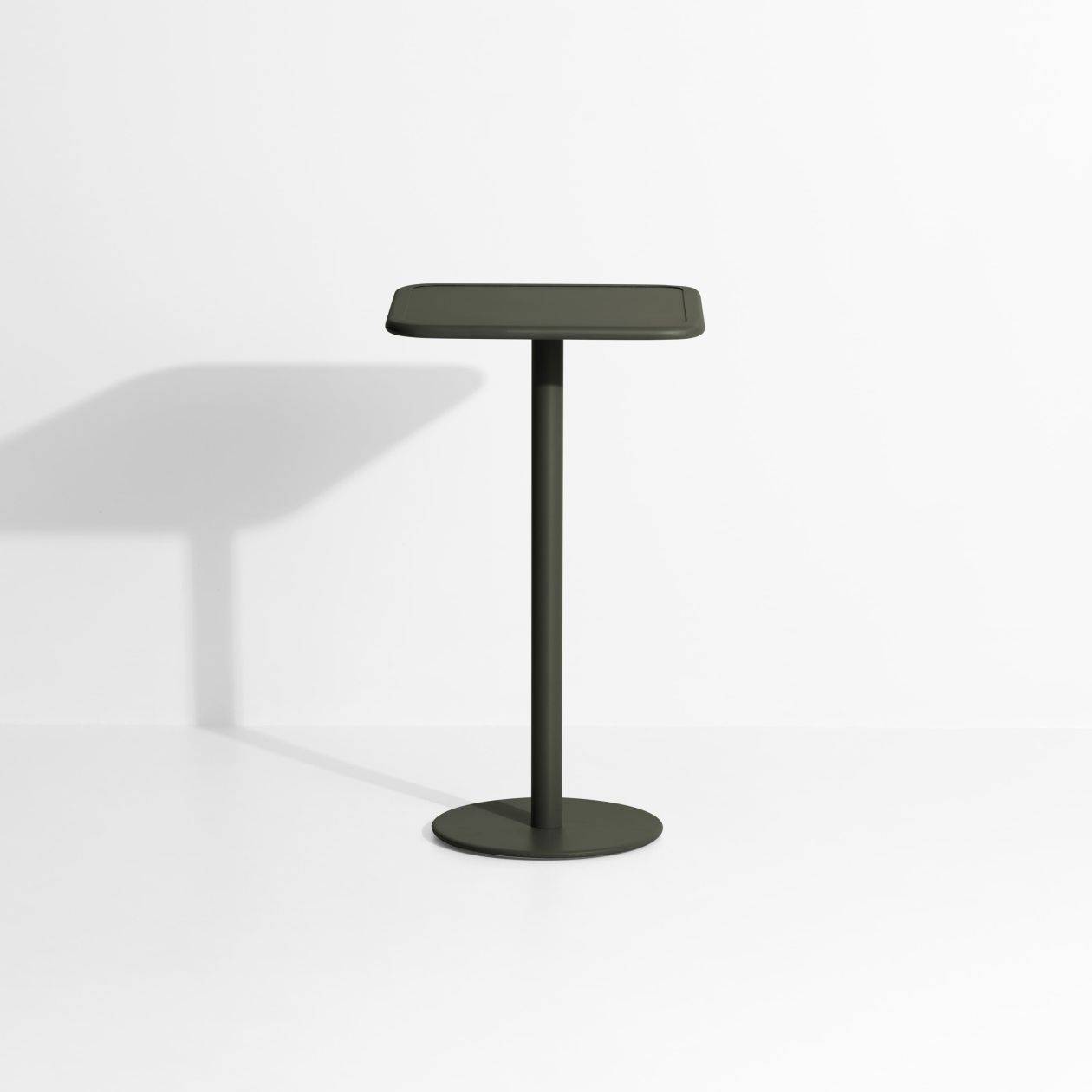 Week-End High Square Bistro Table - Glass green