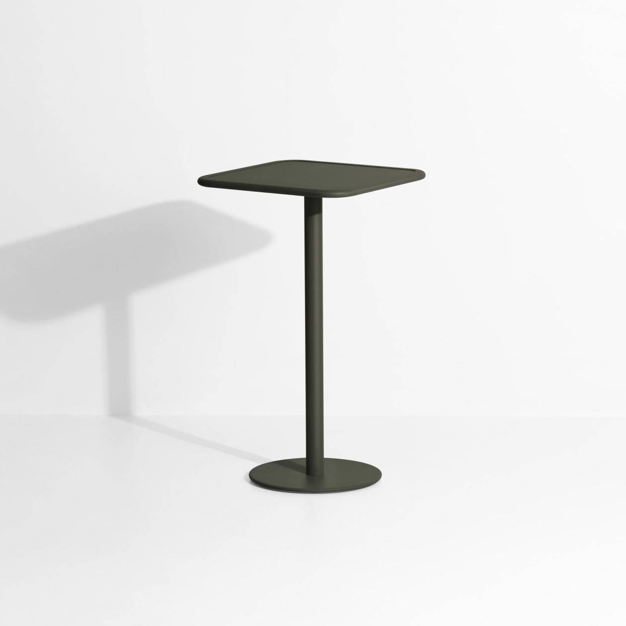 Week-End High Square Bistro Table - Glass green