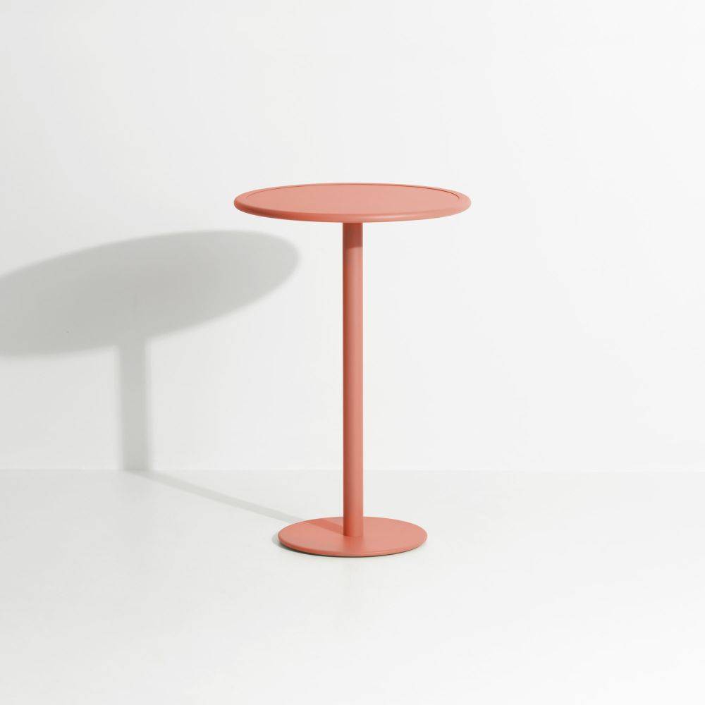 Week-End High Round Bistro Table - Coral