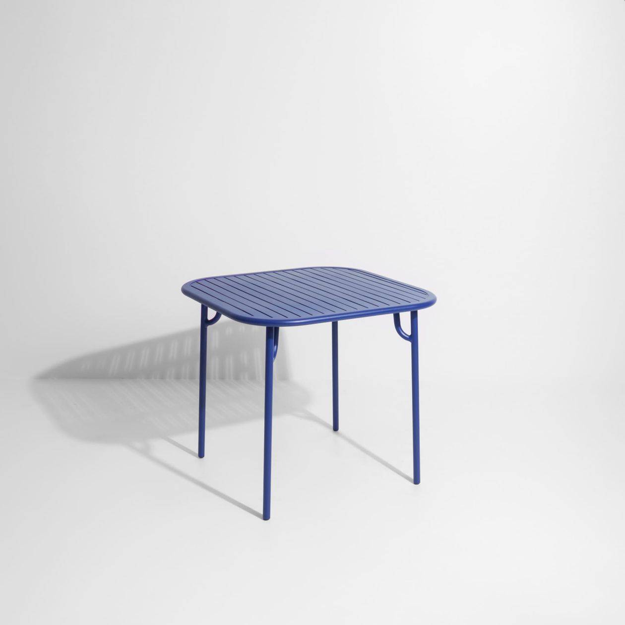 Week-End Square Dining Table with slats - Blue