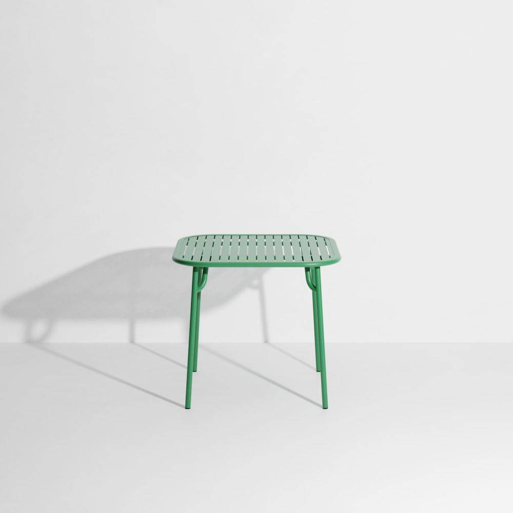 Week-End Square Dining Table with slats - Mint green