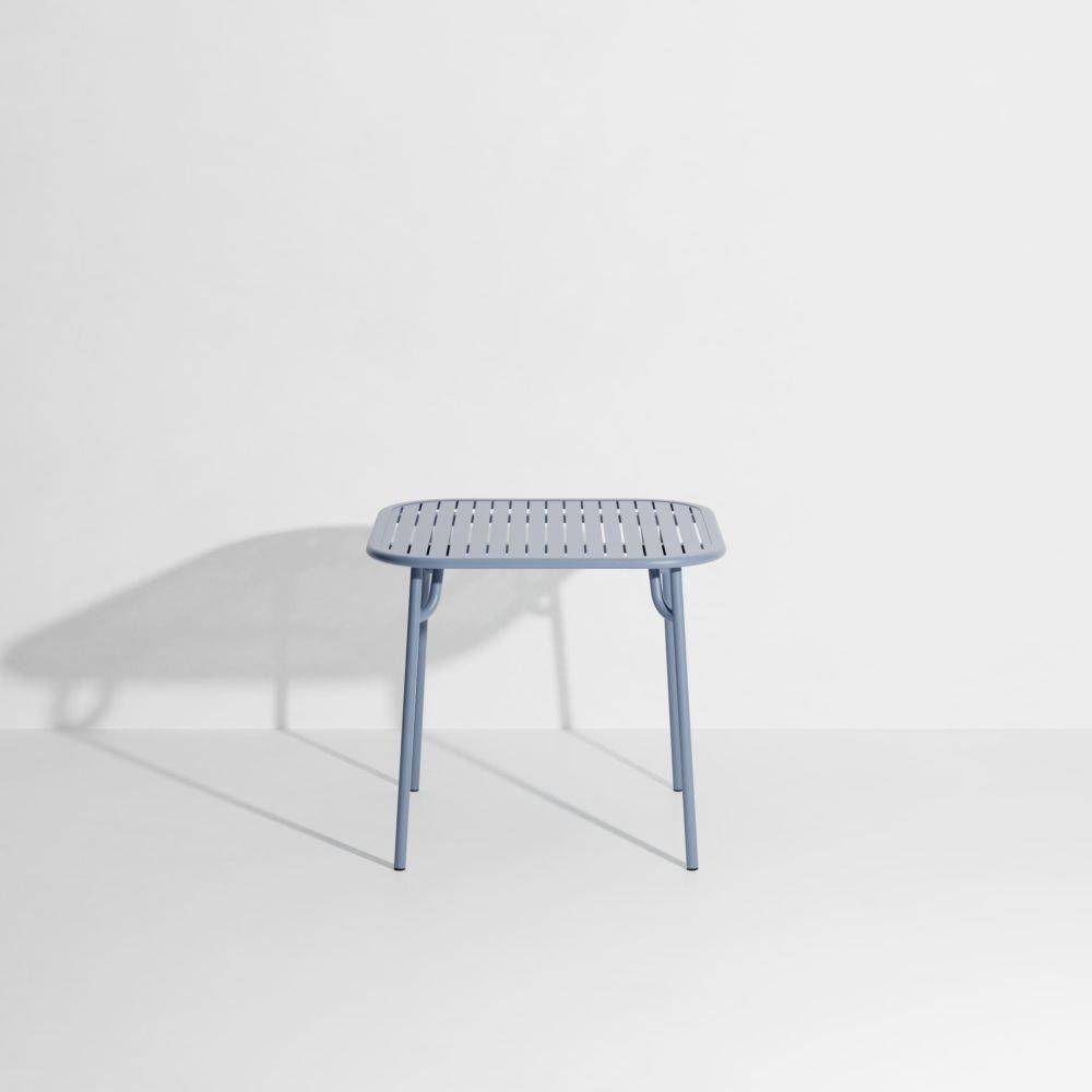 Week-End Square Dining Table with slats - Blue pigeon