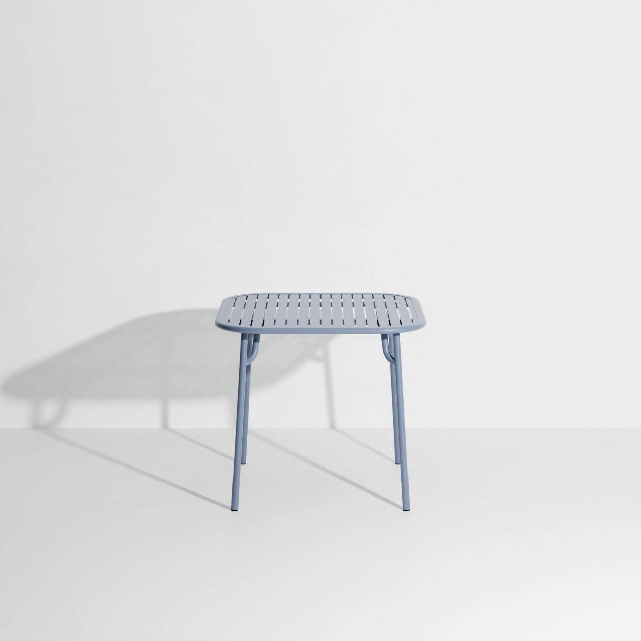 Week-End Square Dining Table with slats - Blue pigeon