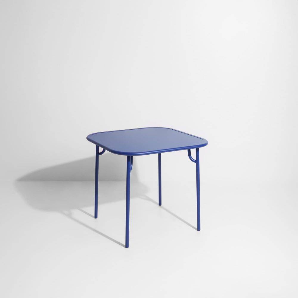 Week-End Plain Square Dining Table - Blue