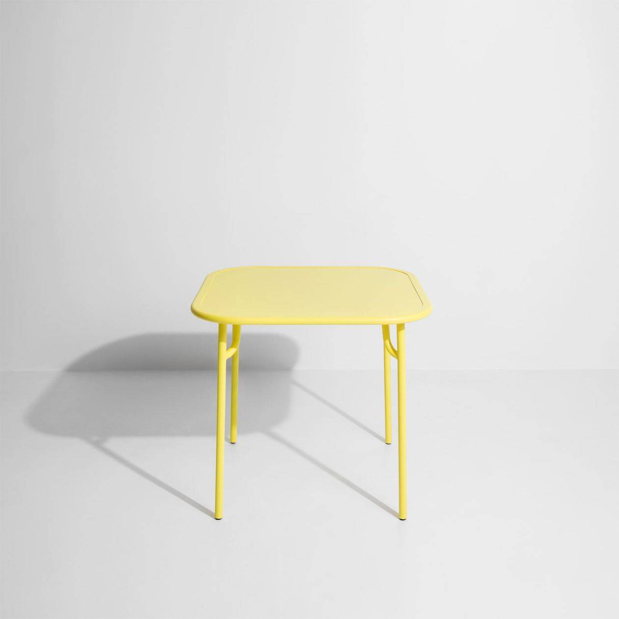 Week-End Plain Square Dining Table - Yellow