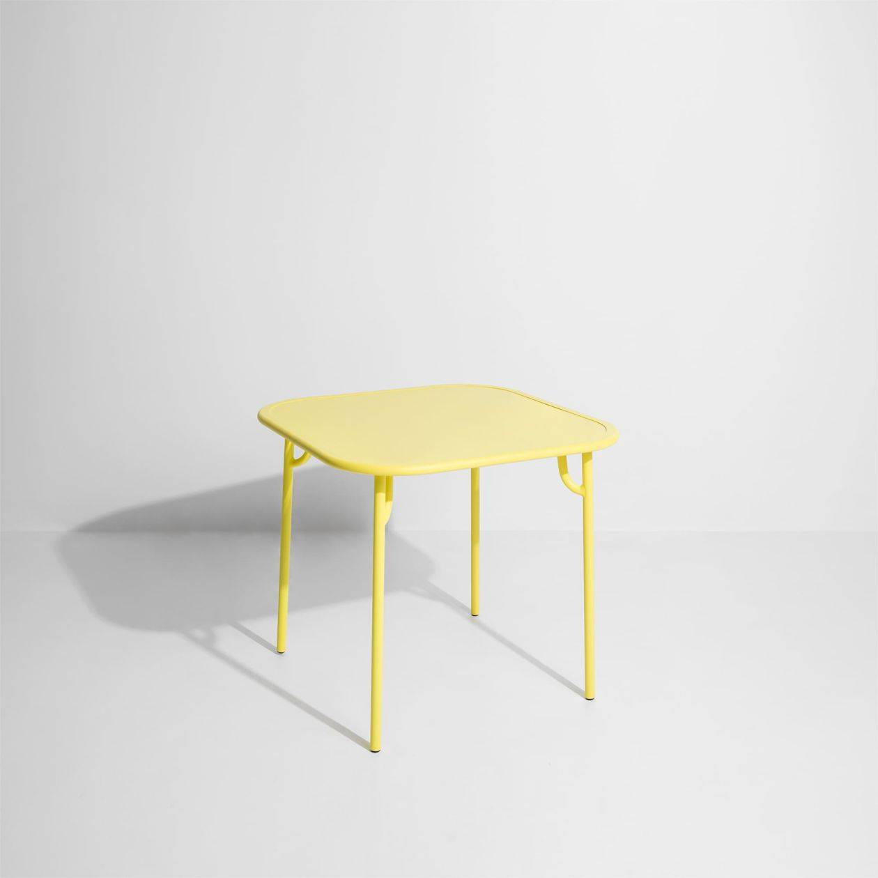 Week-End Plain Square Dining Table - Yellow