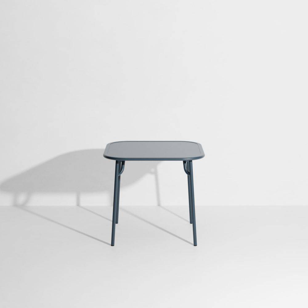 Week-End Plain Square Dining Table - Grey blue