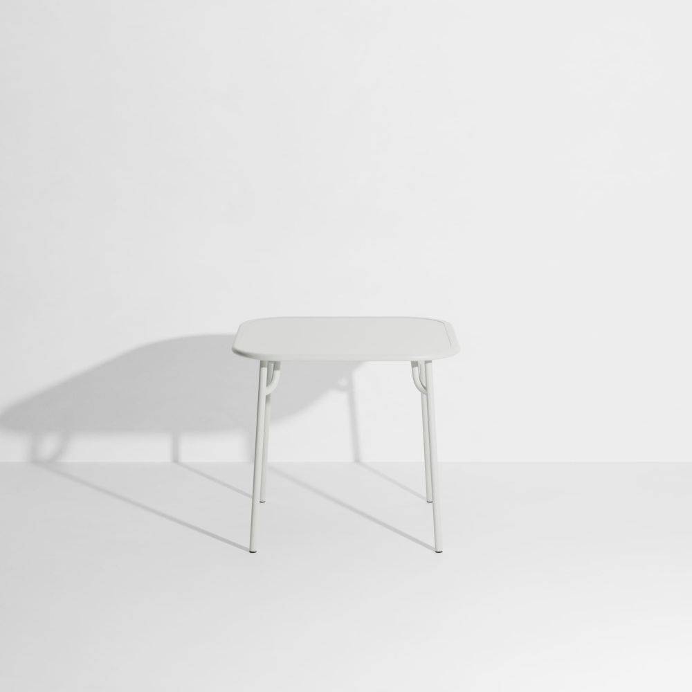 Week-End Plain Square Dining Table-Pearl grey