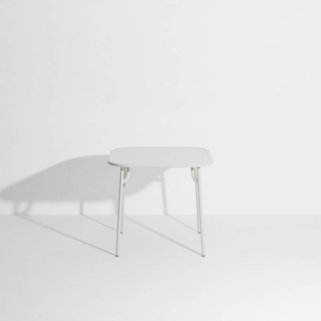 Week-End Plain Square Dining Table-Pearl grey