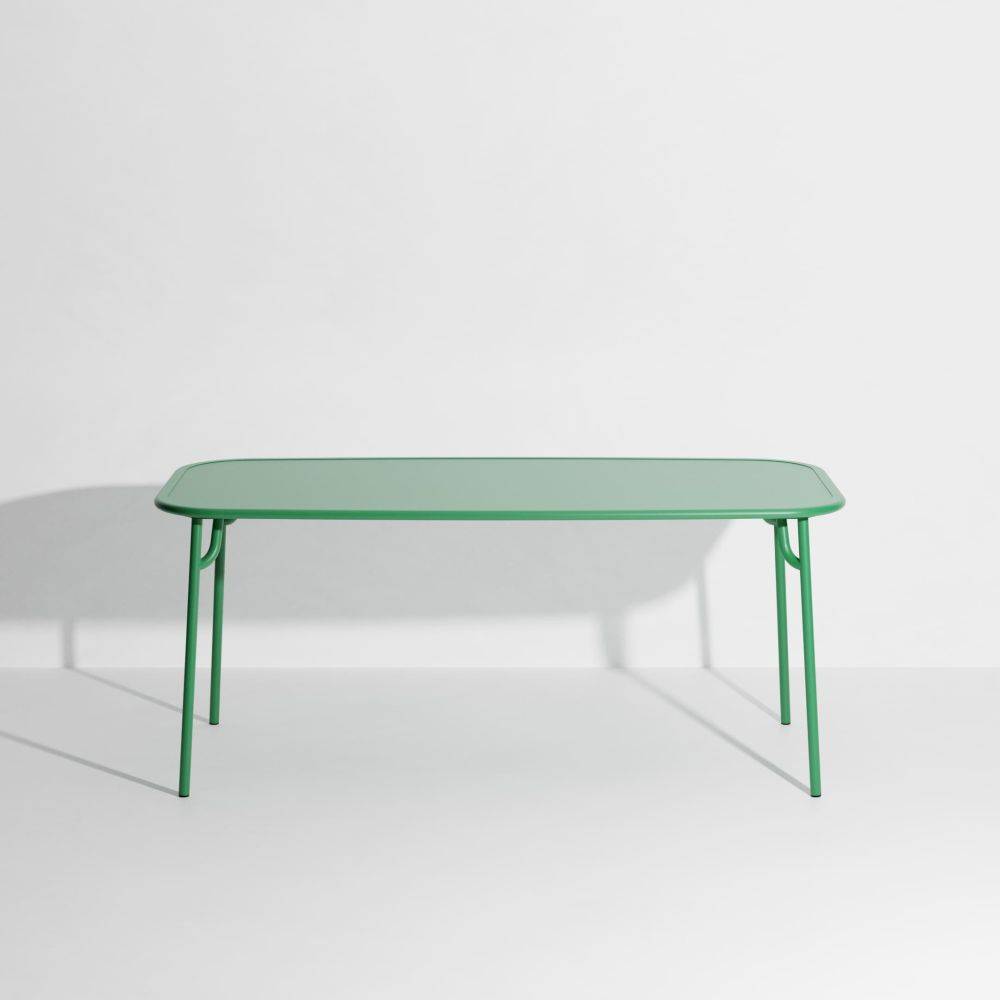 Week-End Plain Medium Rectangular Dining Table - Mint green