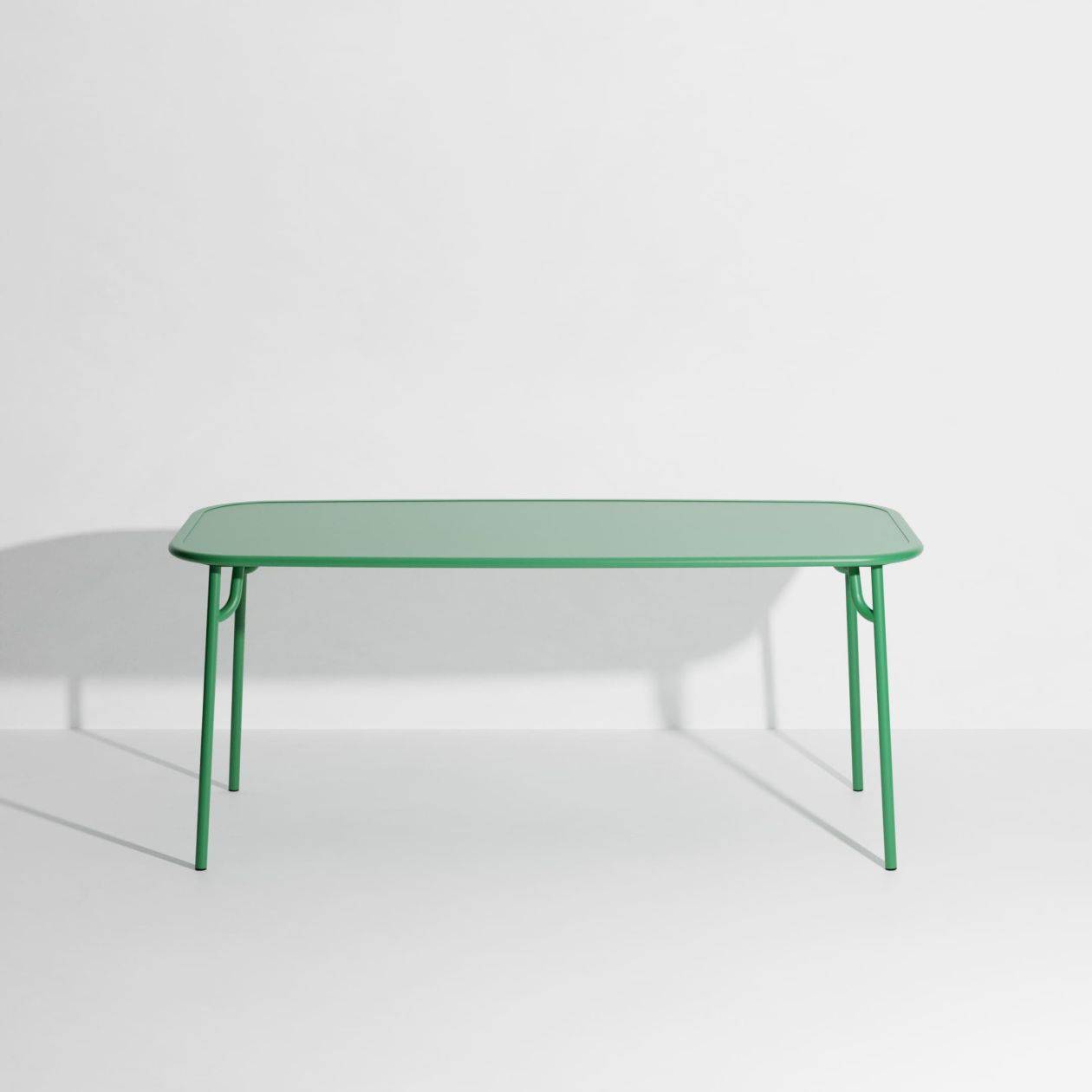 Week-End Plain Medium Rectangular Dining Table - Mint green