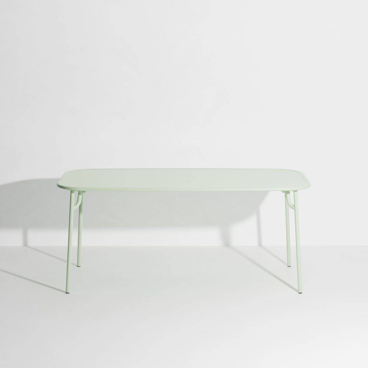 Week-End Plain Medium Rectangular Dining Table - Pastel green