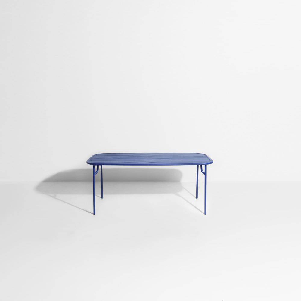 Week-End Medium Rectangular Dining Table with slats - Blue
