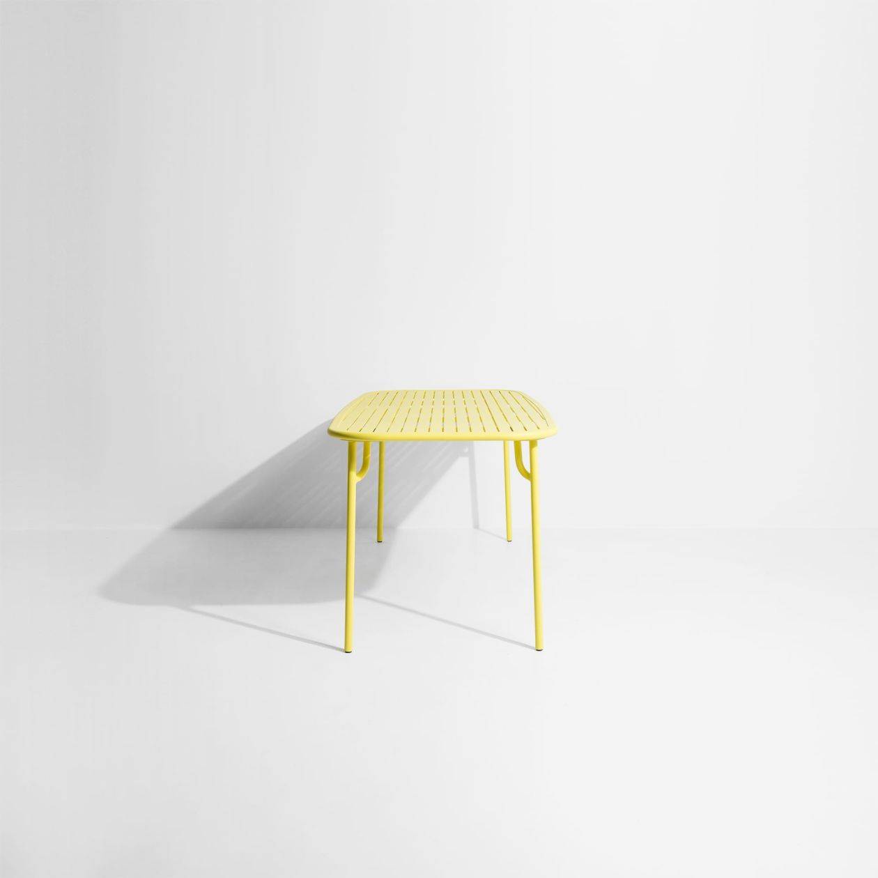 Week-End Medium Rectangular Dining Table with slats - Yellow