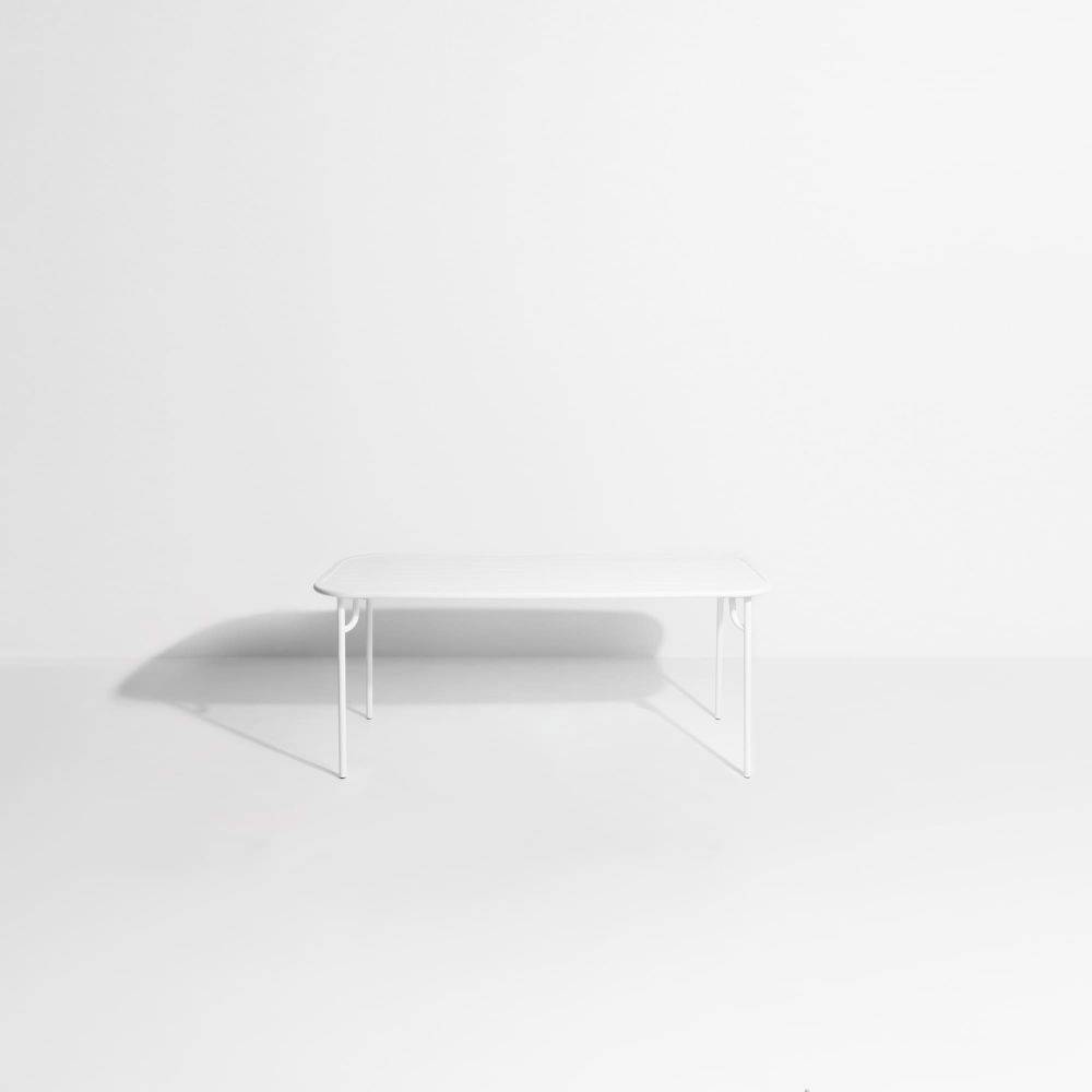 Week-End Medium Rectangular Dining Table with slats - White