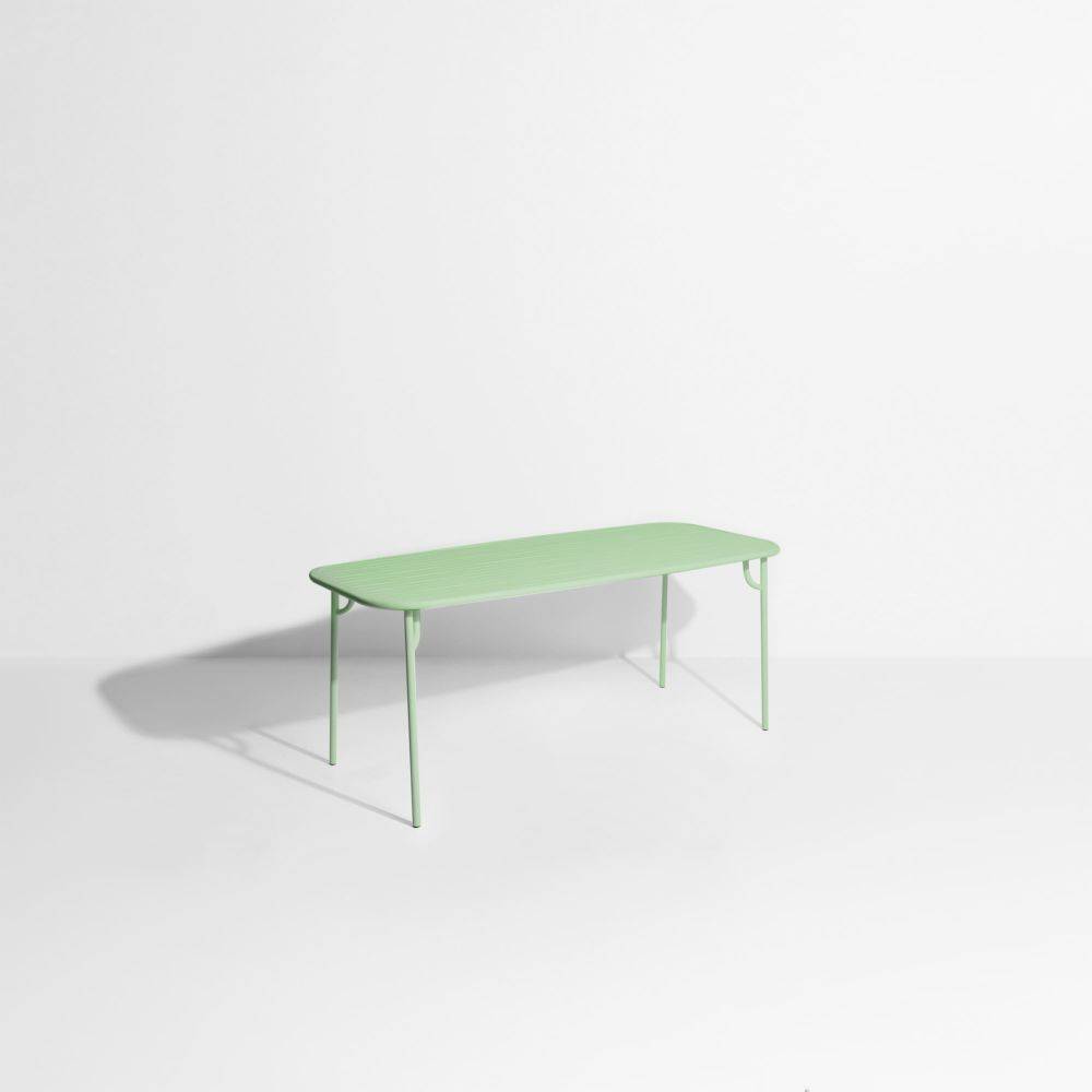 Week-End Medium Rectangular Dining Table with slats - Pastel green
