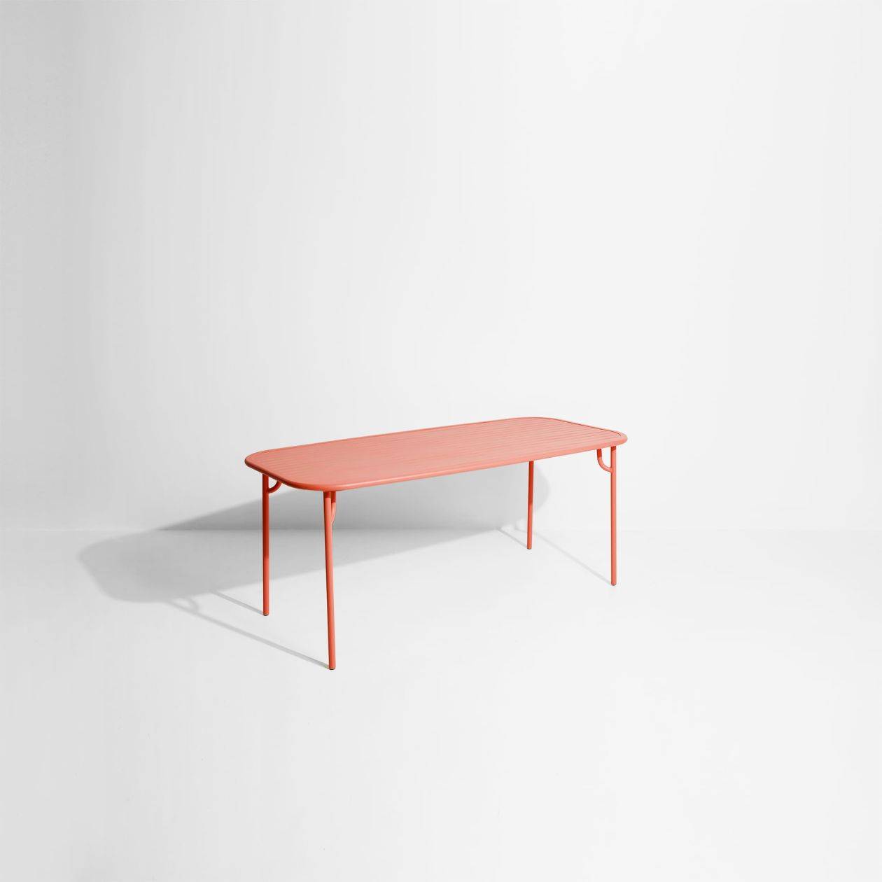 Week-End Medium Rectangular Dining Table with slats - Coral