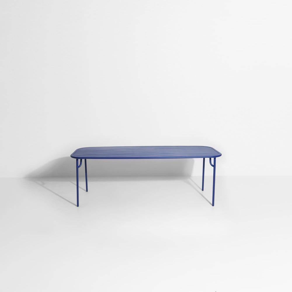 Week-End Large Rectangular Dining Table with slats - Blue