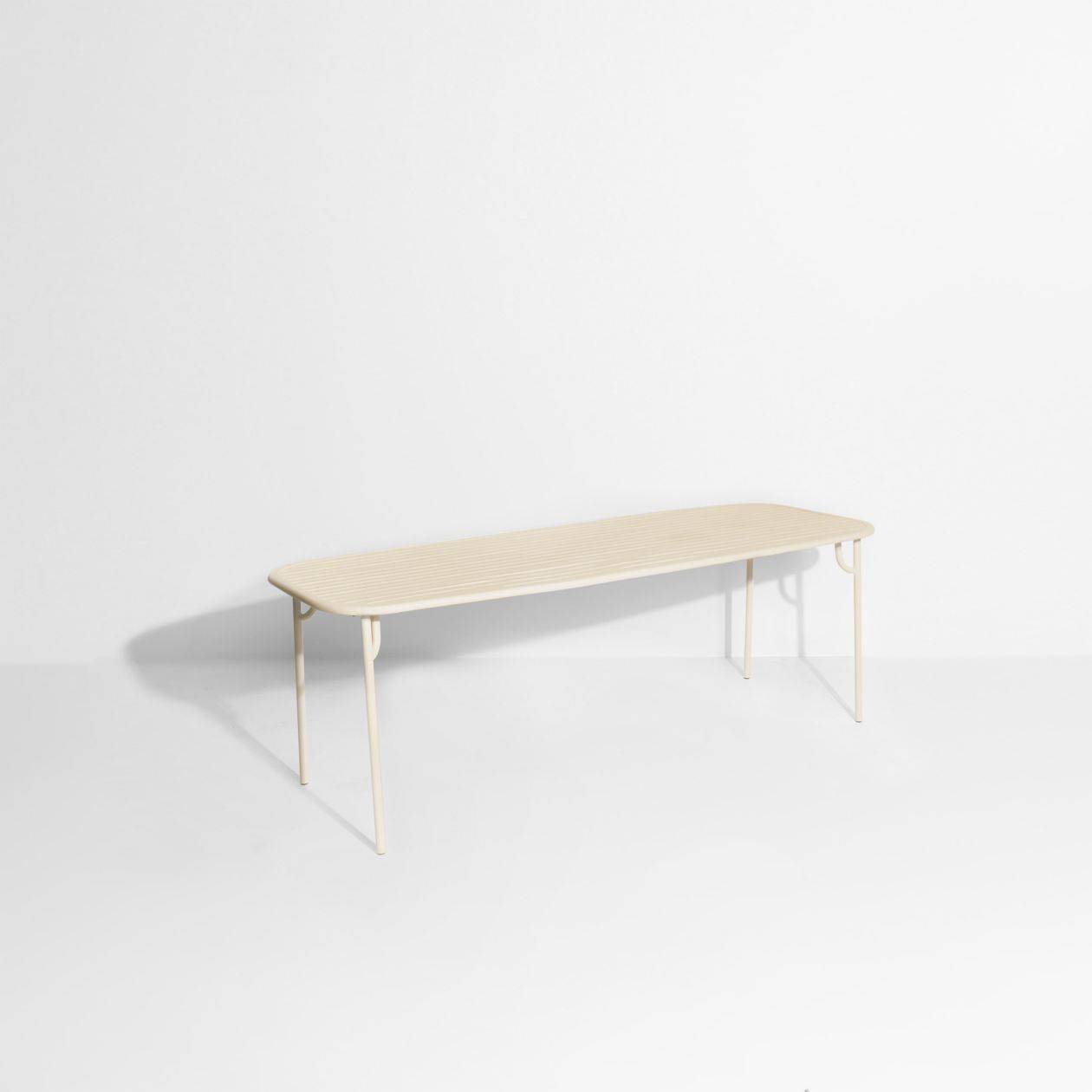 Week-End Large Rectangular Dining Table with slats - Ivory