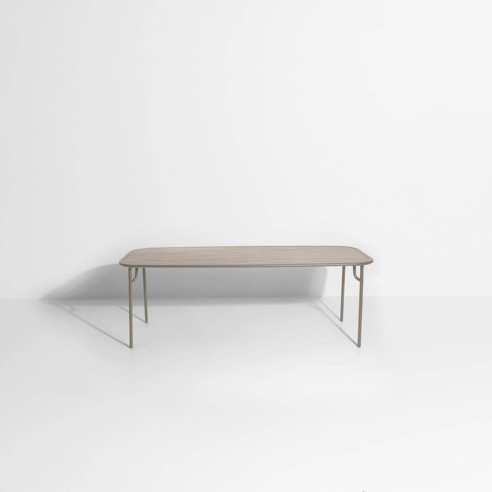 Week-End Large Rectangular Dining Table with slats - Dune