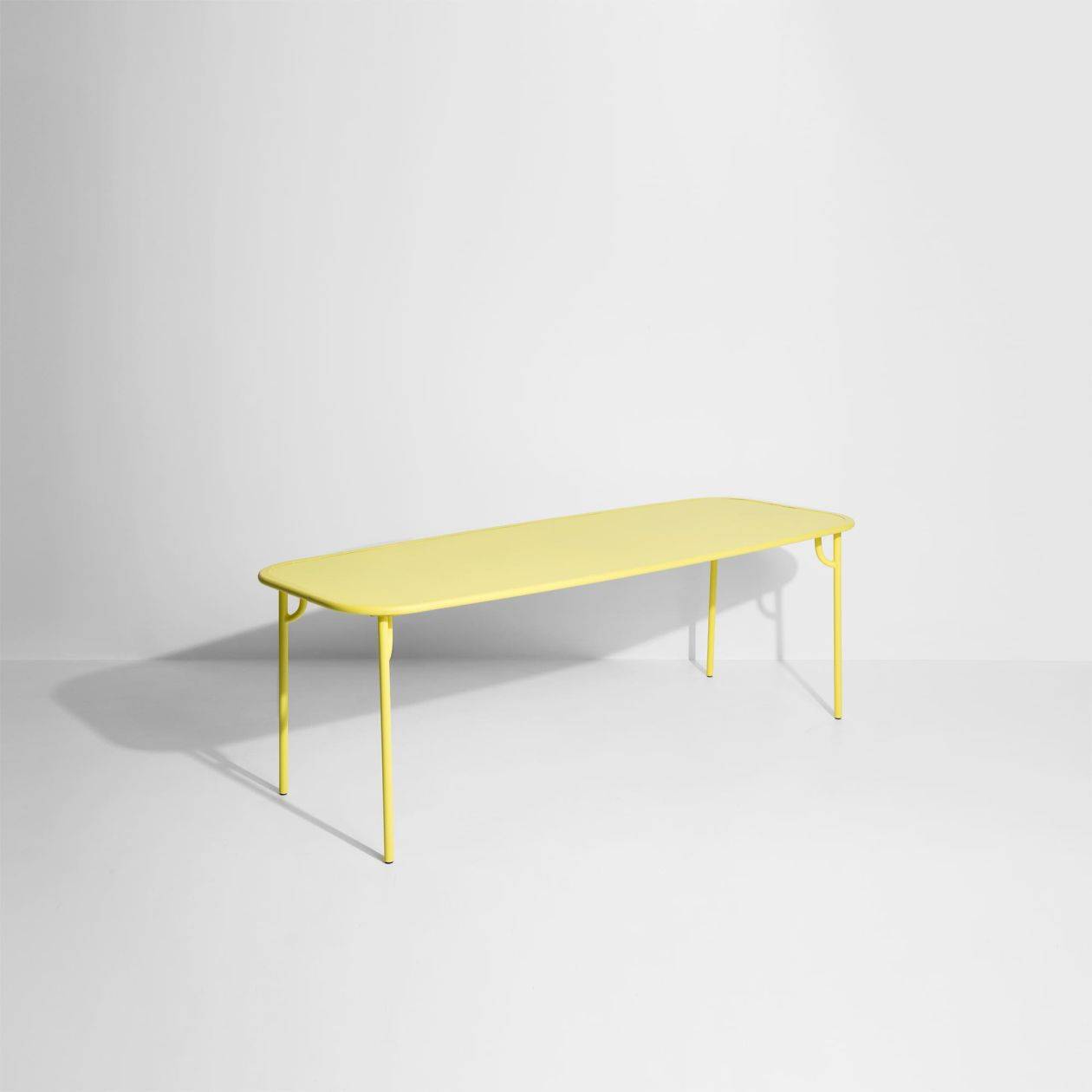 Week-End Plain Large Rectangular Dining Table - Yellow