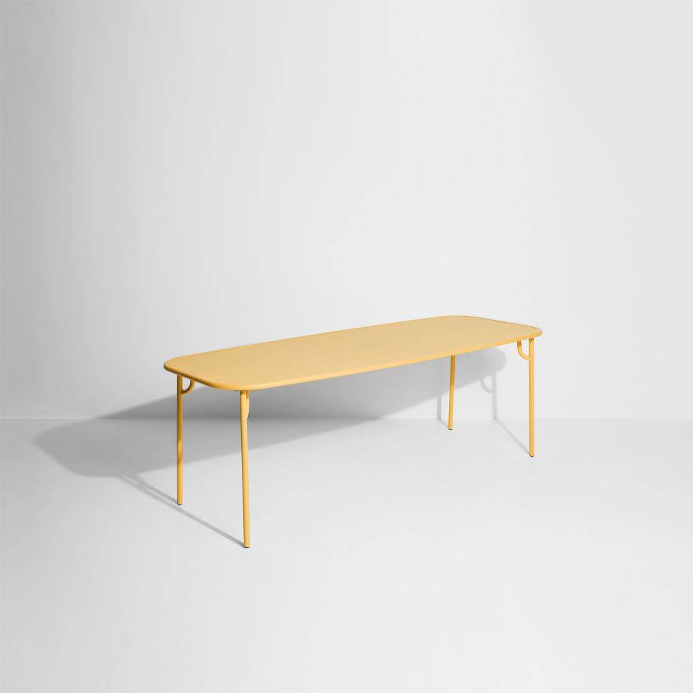 Week-End Plain Large Rectangular Dining Table - Saffron