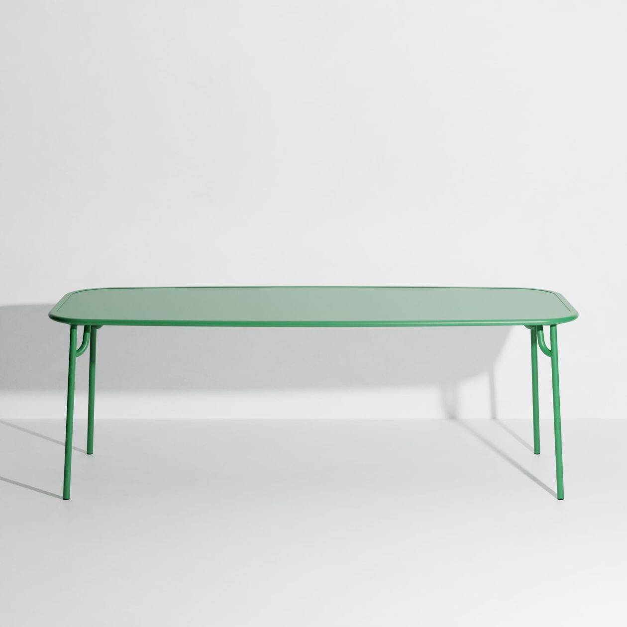 Week-End Plain Large Rectangular Dining Table - Mint green