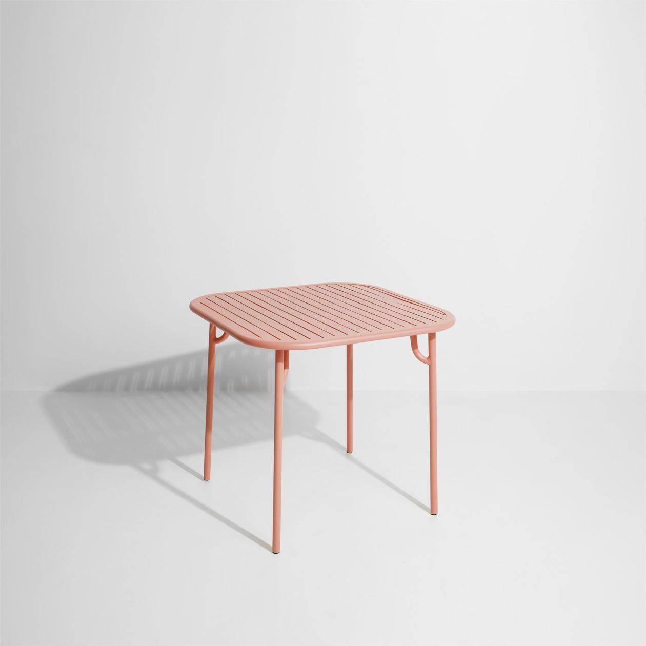 Week-End Square Dining Table with slats - Blush