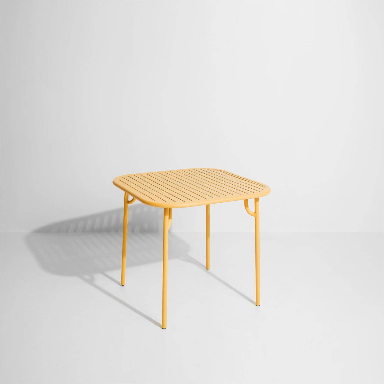 Week-End Square Dining Table with slats - Saffron