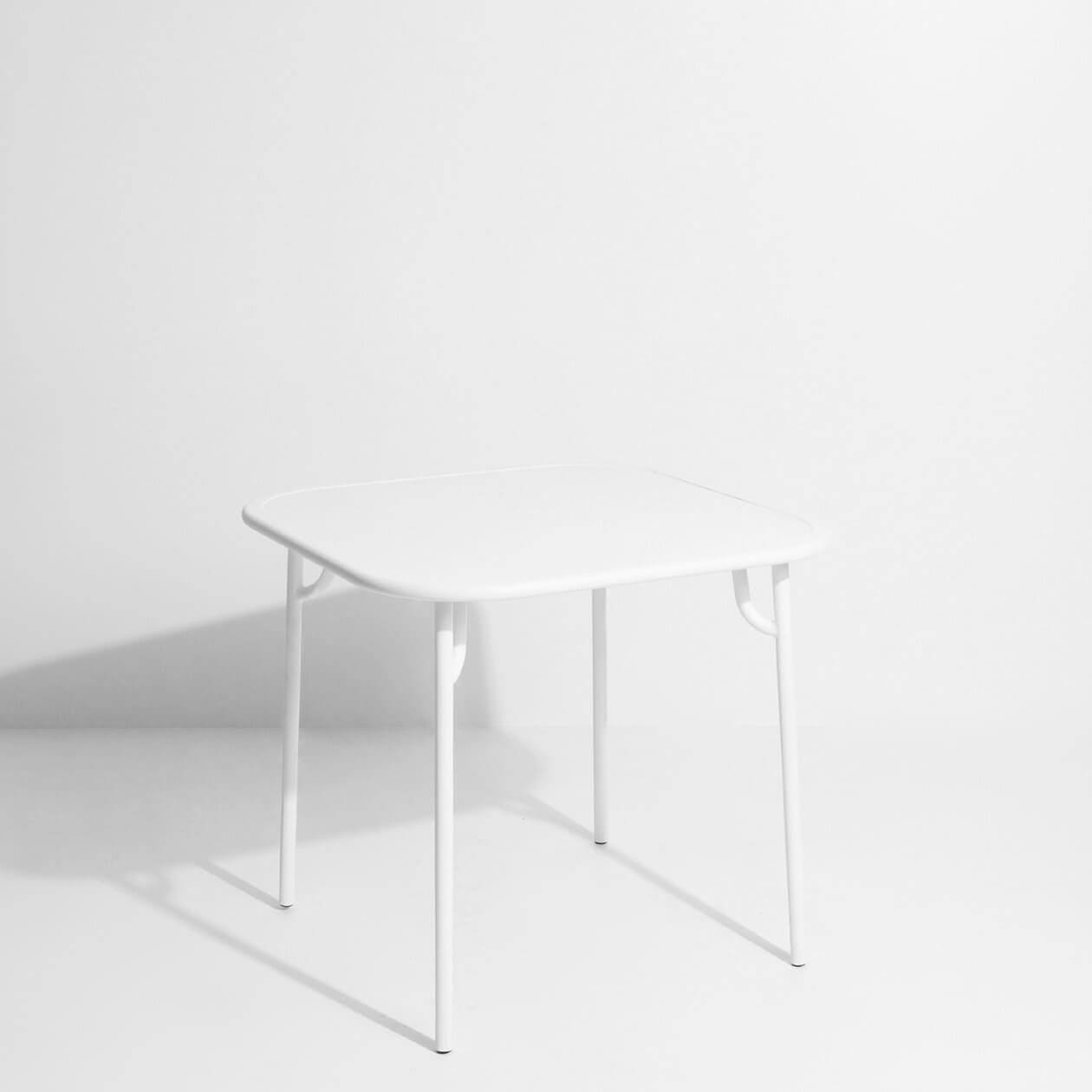 Week-End Plain Square Dining Table - White