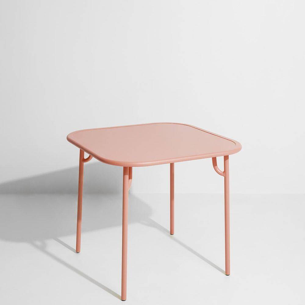 Week-End Plain Square Dining Table - Blush