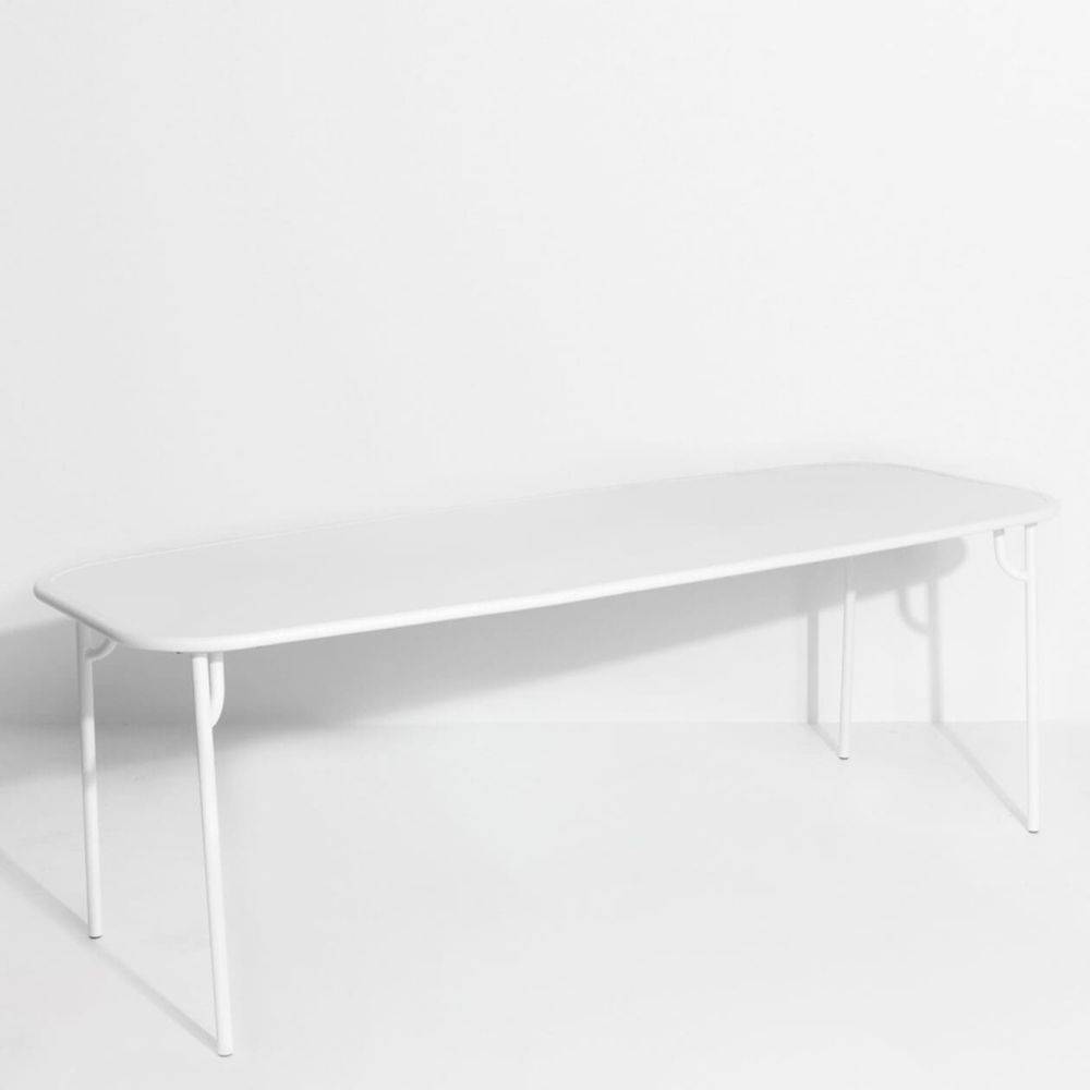 Week-End Plain Large Rectangular Dining Table - White