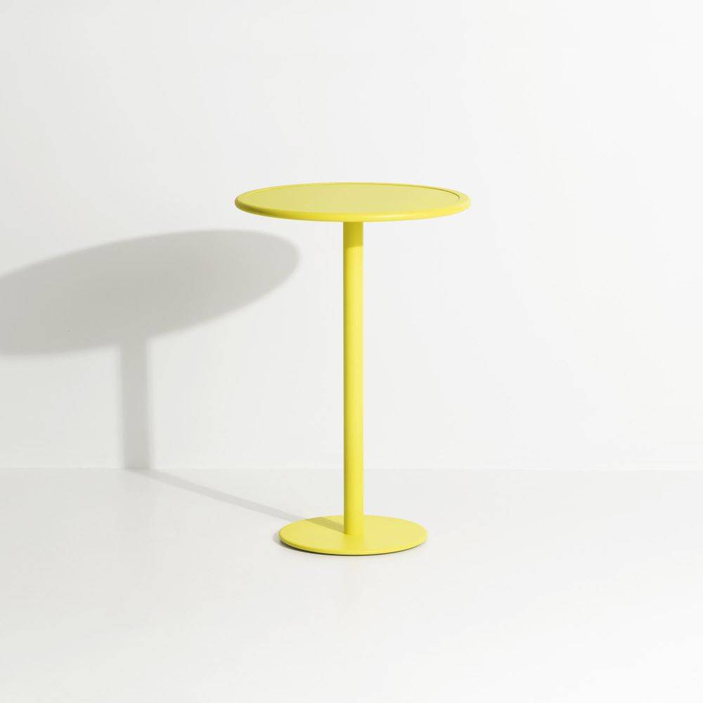 Week-End High Round Bistro Table - Yellow