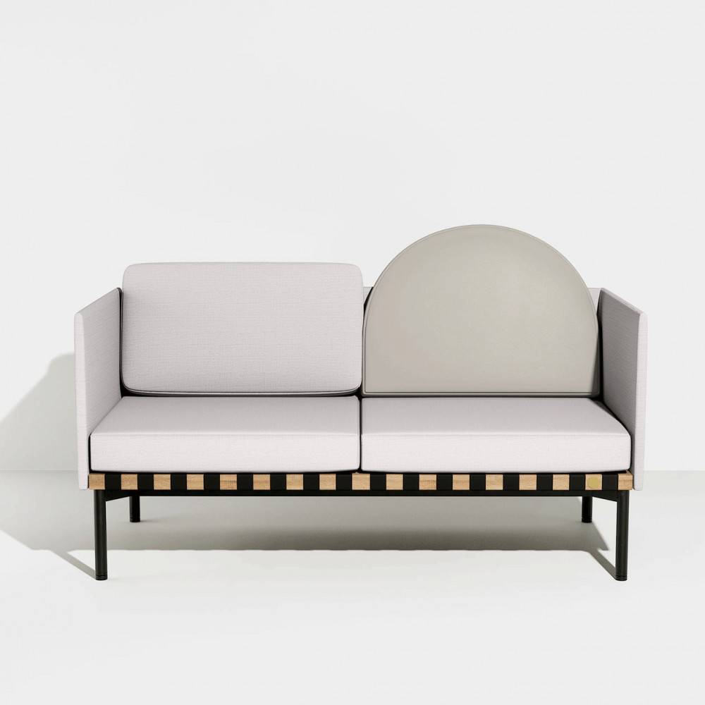 Sofa with armrest - Grey/Blue