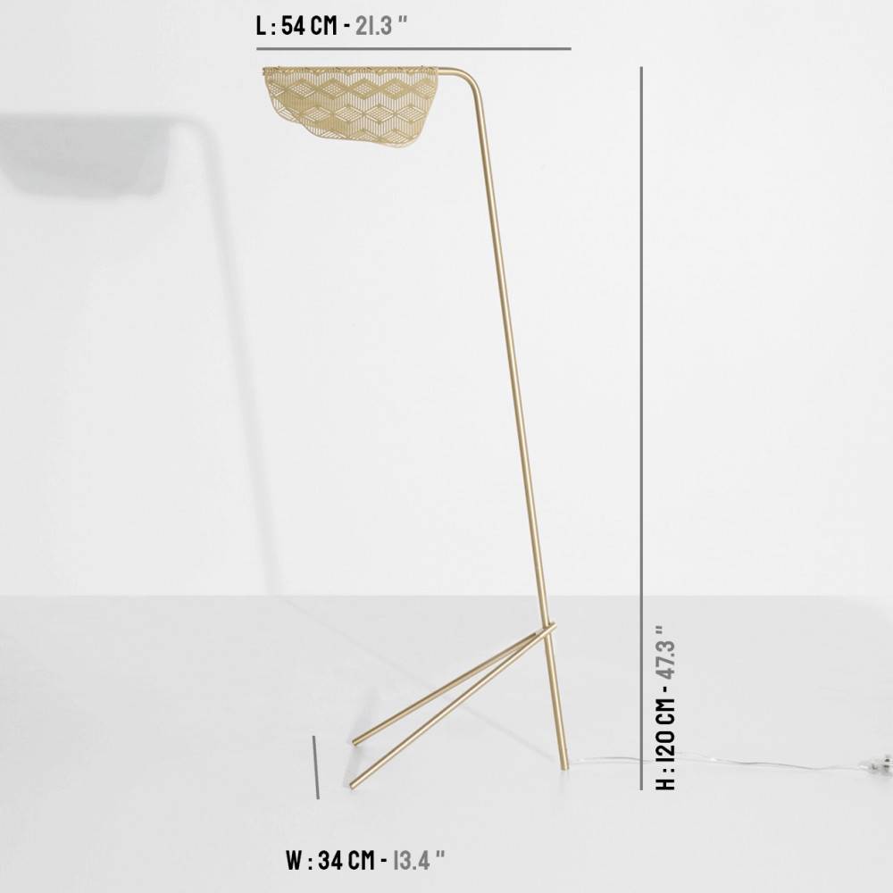 Floor lamp H47.3 inch - Brass