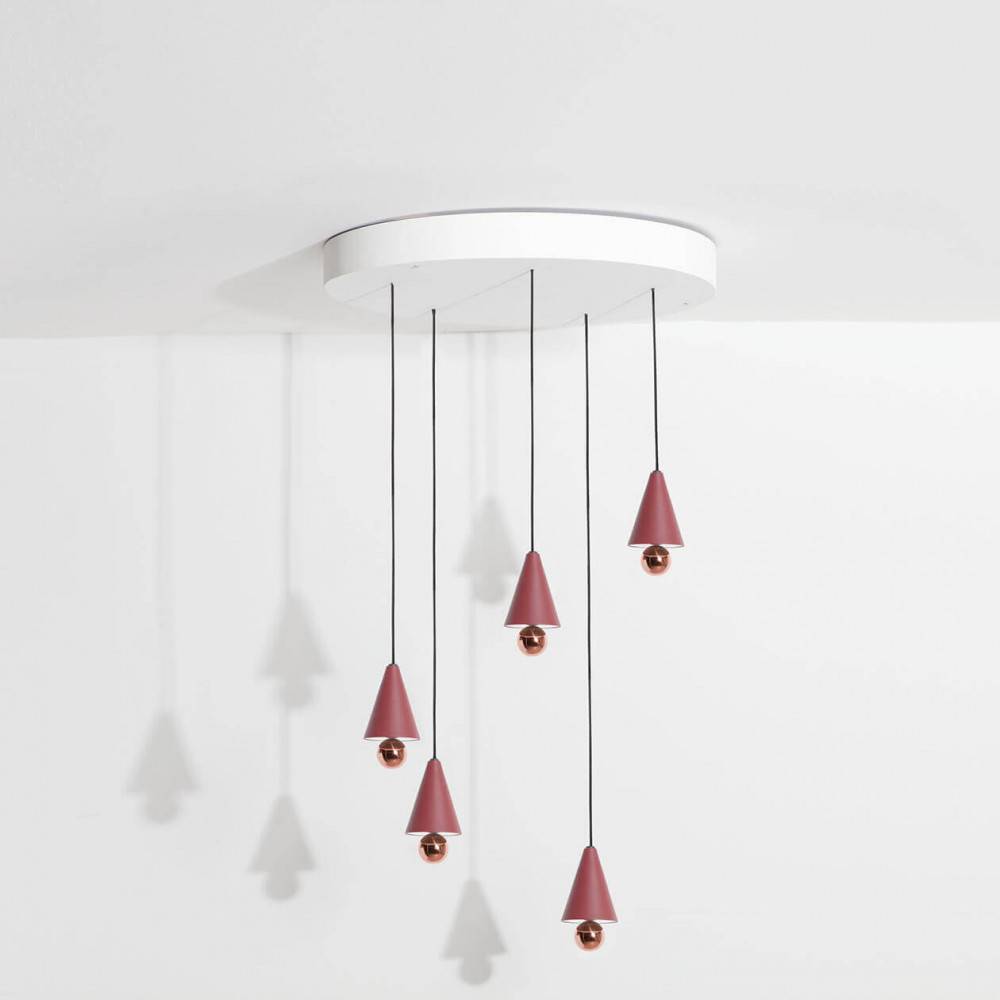 Chandelier-Cherry-LED-brown-red-Petite-Friture