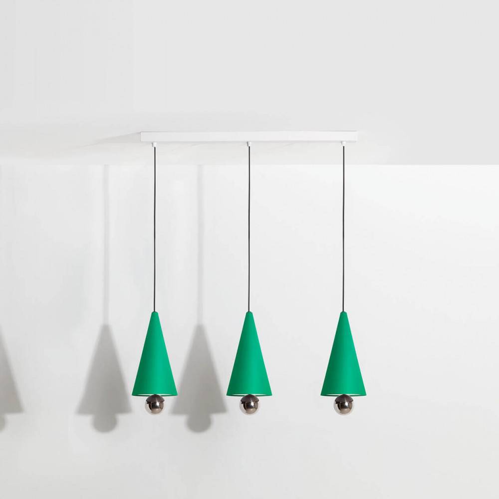 Suspension-3-pendants-Cherry-LED-vert-Petite-Friture