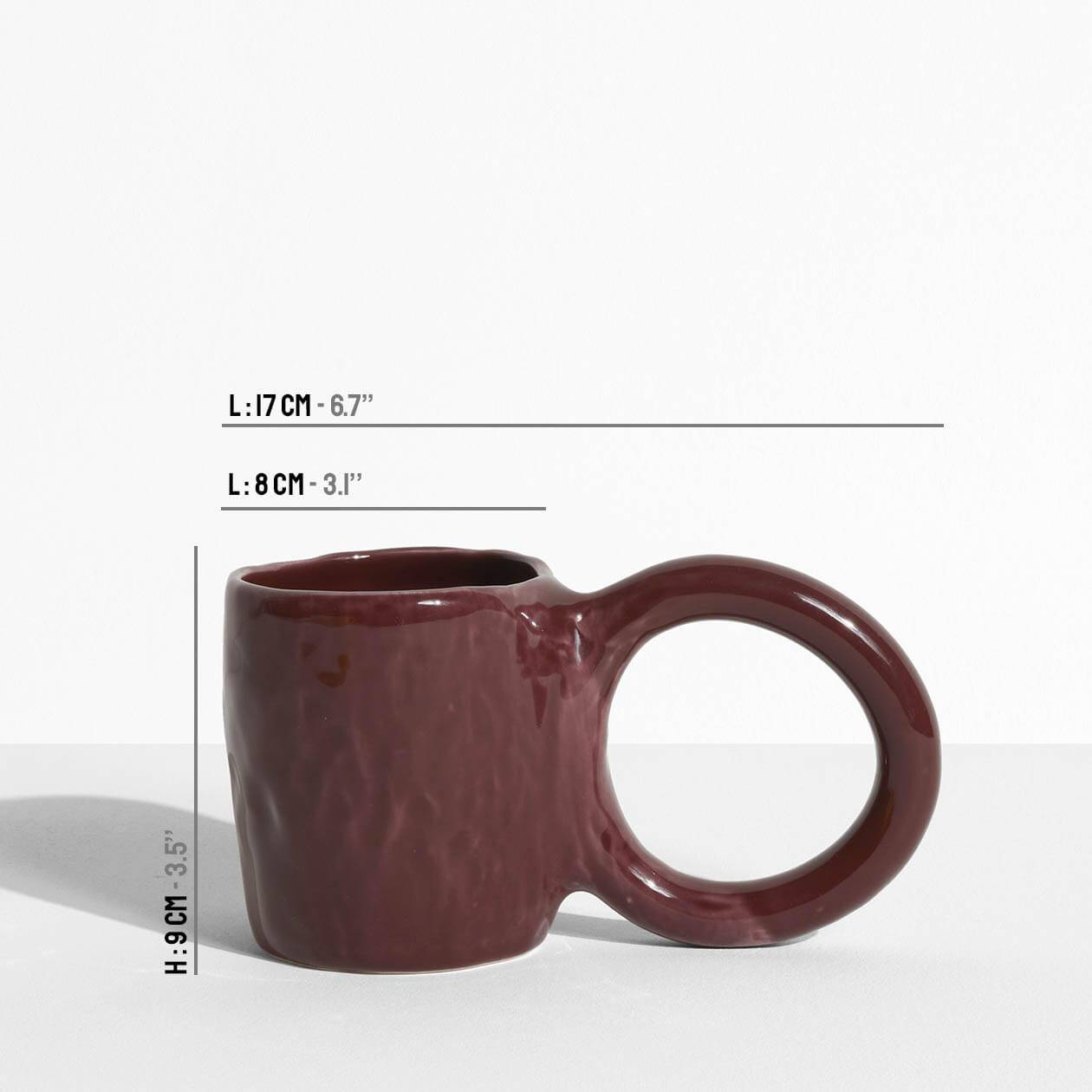 Mug Donut Griotte - Pia Chevalier pour Petite Friture - dimensions
